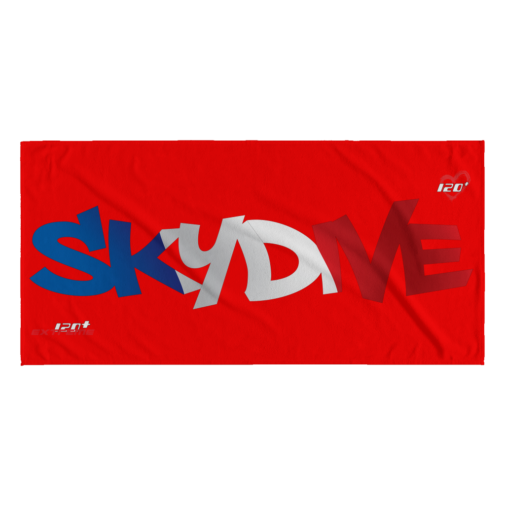 Skydiving T-shirts World Team - Skydive France - Beach Towels in 10 Colors, Beach Towel, teelaunch, Skydiving Apparel, Skydiving Apparel, Skydiving Gear, Olympics, T-Shirts, Skydive Chicago, Skydive City, Skydive Perris, Drop Zone Apparel, USPA, united states parachute association, Freefly, BASE, World Record,