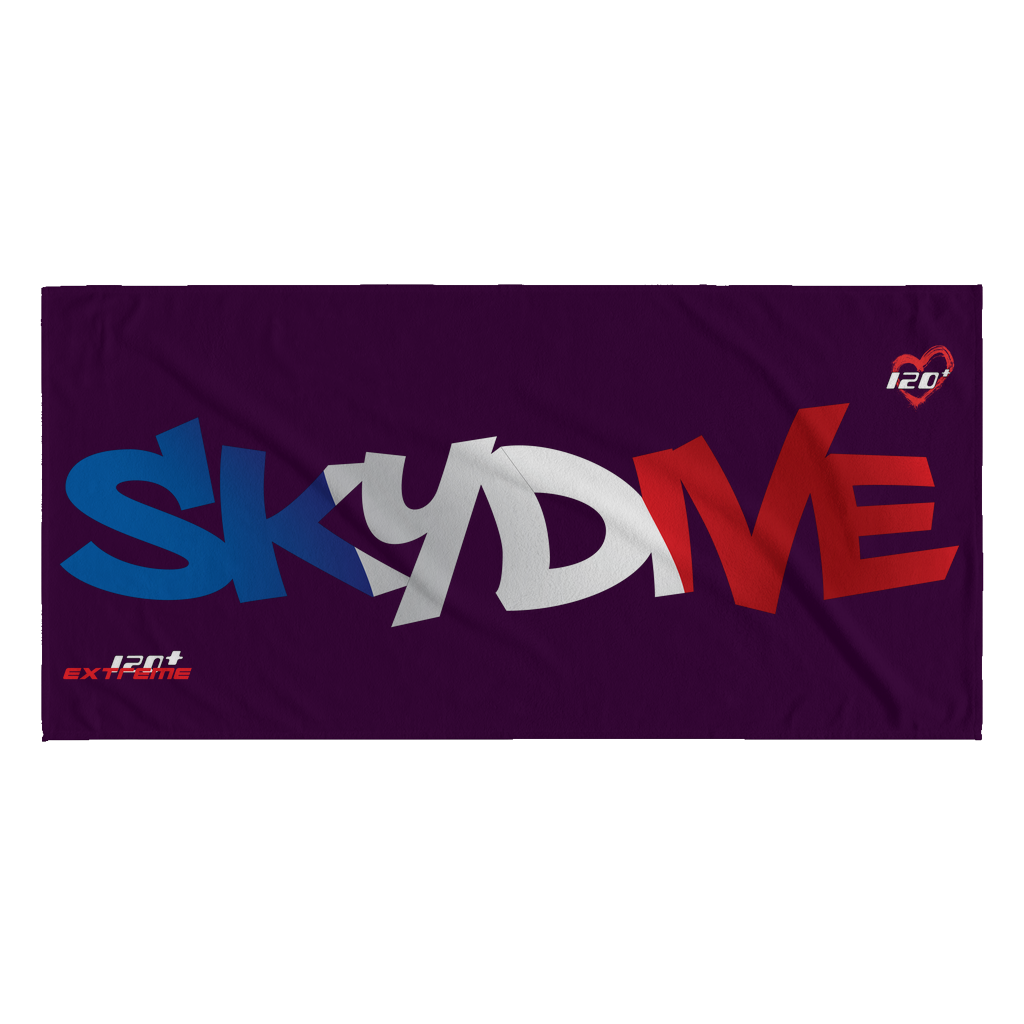 Skydiving T-shirts World Team - Skydive France - Beach Towels in 10 Colors, Beach Towel, teelaunch, Skydiving Apparel, Skydiving Apparel, Skydiving Gear, Olympics, T-Shirts, Skydive Chicago, Skydive City, Skydive Perris, Drop Zone Apparel, USPA, united states parachute association, Freefly, BASE, World Record,