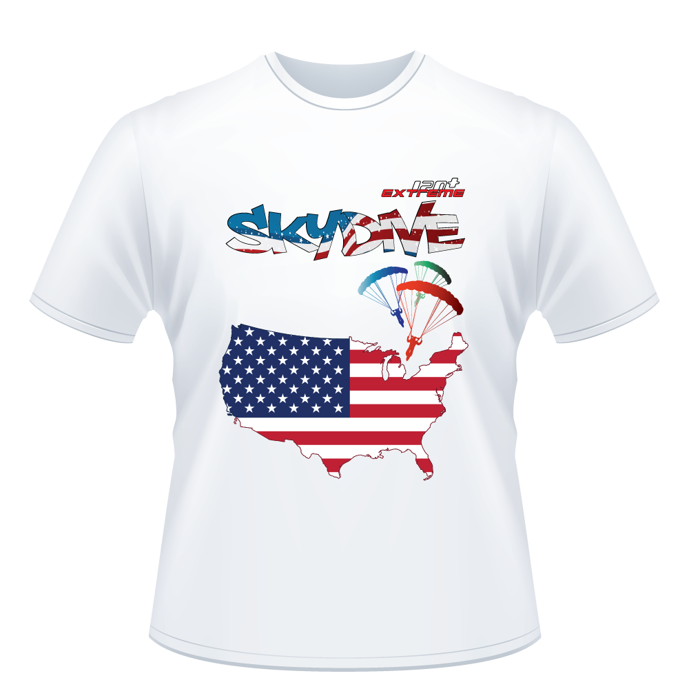 Skydiving T-shirts - Skydive All World - AMERICA - Unisex Tee -, Shirts, Skydiving Apparel, Skydiving Apparel, Skydiving Apparel, Skydiving Gear, Olympics, T-Shirts, Skydive Chicago, Skydive City, Skydive Perris, Drop Zone Apparel, USPA, united states parachute association, Freefly, BASE, World Record,