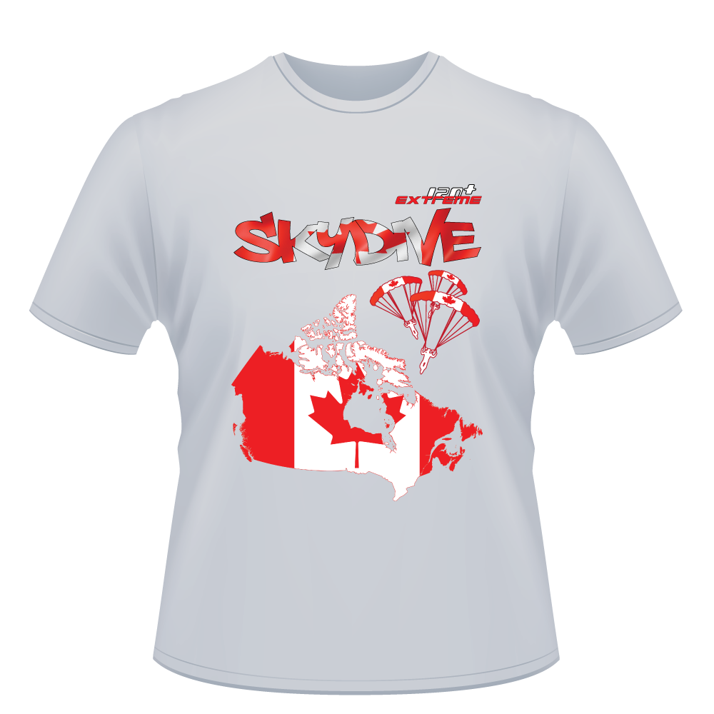 Skydiving T-shirts - Skydive World - CANADA - Cotton Tee -, Shirts, Skydiving Apparel, Skydiving Apparel, Skydiving Apparel, Skydiving Gear, Olympics, T-Shirts, Skydive Chicago, Skydive City, Skydive Perris, Drop Zone Apparel, USPA, united states parachute association, Freefly, BASE, World Record,