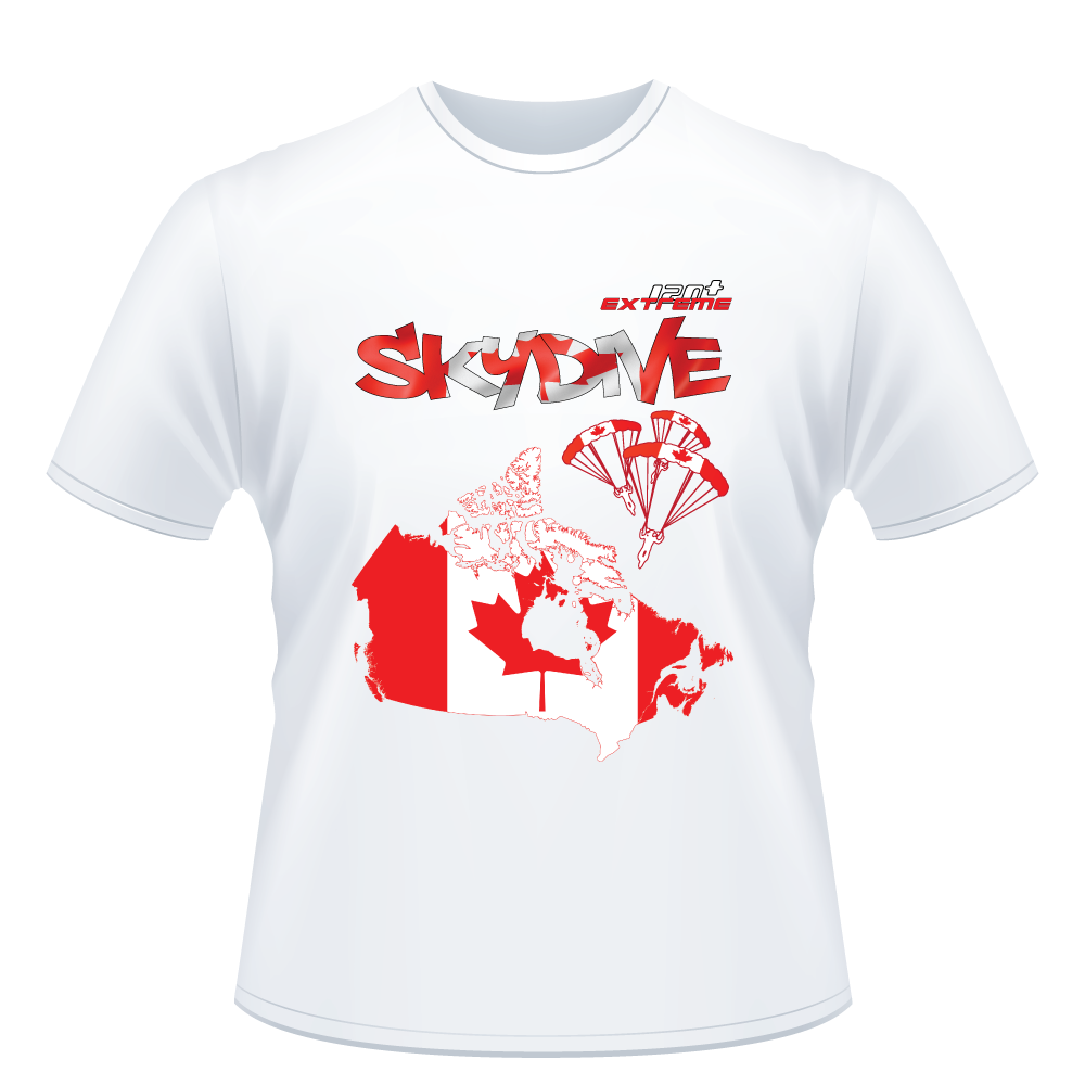 Skydiving T-shirts - Skydive All World - CANADA - Unisex Tee -, Shirts, Skydiving Apparel, Skydiving Apparel, Skydiving Apparel, Skydiving Gear, Olympics, T-Shirts, Skydive Chicago, Skydive City, Skydive Perris, Drop Zone Apparel, USPA, united states parachute association, Freefly, BASE, World Record,