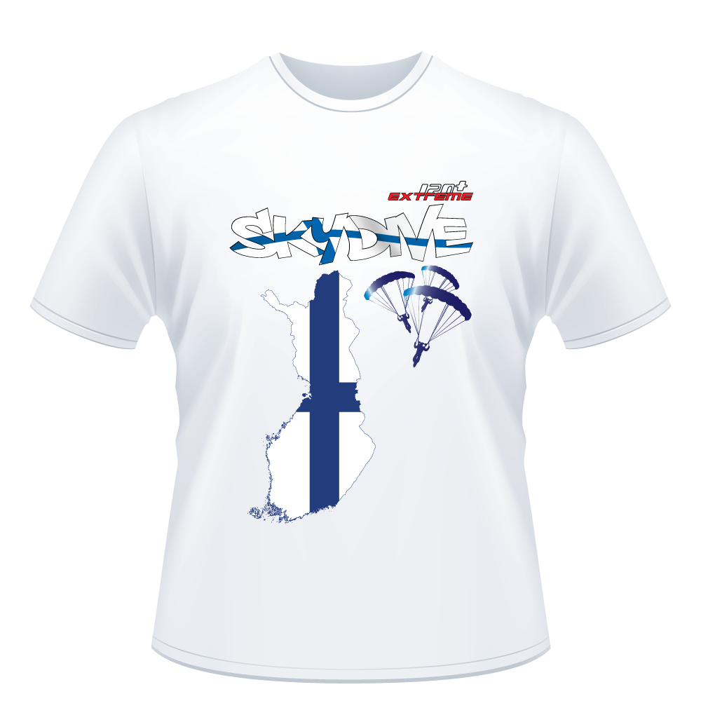 Skydiving T-shirts - Skydive All World - FINLAND - Unisex Tee -, Shirts, Skydiving Apparel, Skydiving Apparel, Skydiving Apparel, Skydiving Gear, Olympics, T-Shirts, Skydive Chicago, Skydive City, Skydive Perris, Drop Zone Apparel, USPA, united states parachute association, Freefly, BASE, World Record,