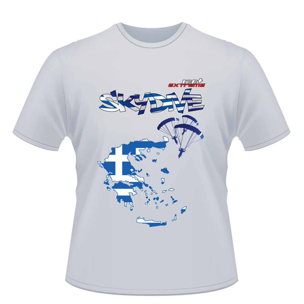 Skydiving T-shirts - Skydive All World - GREECE - Unisex Tee -, Shirts, Skydiving Apparel, Skydiving Apparel, Skydiving Apparel, Skydiving Gear, Olympics, T-Shirts, Skydive Chicago, Skydive City, Skydive Perris, Drop Zone Apparel, USPA, united states parachute association, Freefly, BASE, World Record,