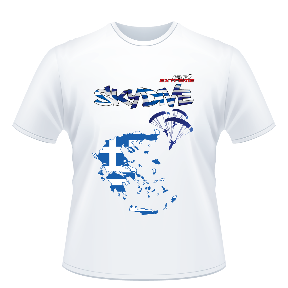 Skydiving T-shirts - Skydive All World - GREECE - Unisex Tee -, Shirts, Skydiving Apparel, Skydiving Apparel, Skydiving Apparel, Skydiving Gear, Olympics, T-Shirts, Skydive Chicago, Skydive City, Skydive Perris, Drop Zone Apparel, USPA, united states parachute association, Freefly, BASE, World Record,