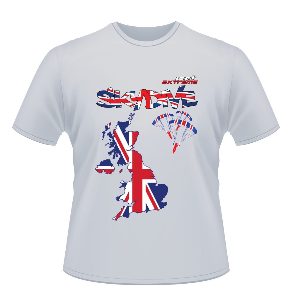 Skydiving T-shirts - Skydive All World - UK - The United Kingdom - Unisex Tee -, Shirts, Skydiving Apparel, Skydiving Apparel, Skydiving Apparel, Skydiving Gear, Olympics, T-Shirts, Skydive Chicago, Skydive City, Skydive Perris, Drop Zone Apparel, USPA, united states parachute association, Freefly, BASE, World Record,