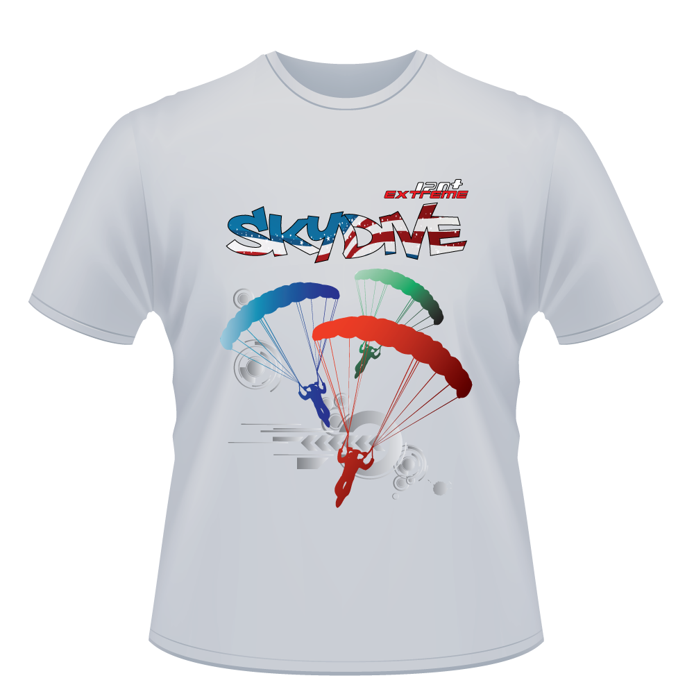 Skydiving T-shirts - Skydive World All Over - AMERICA - Cotton Tee -, Shirts, Skydiving Apparel, Skydiving Apparel, Skydiving Apparel, Skydiving Gear, Olympics, T-Shirts, Skydive Chicago, Skydive City, Skydive Perris, Drop Zone Apparel, USPA, united states parachute association, Freefly, BASE, World Record,