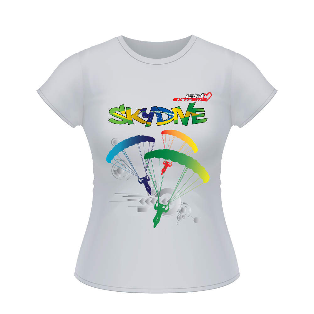 Skydiving T-shirts - Skydive Around - BRAZIL - Ladies' Tee -, Shirts, Skydiving Apparel, Skydiving Apparel, Skydiving Apparel, Skydiving Gear, Olympics, T-Shirts, Skydive Chicago, Skydive City, Skydive Perris, Drop Zone Apparel, USPA, united states parachute association, Freefly, BASE, World Record,