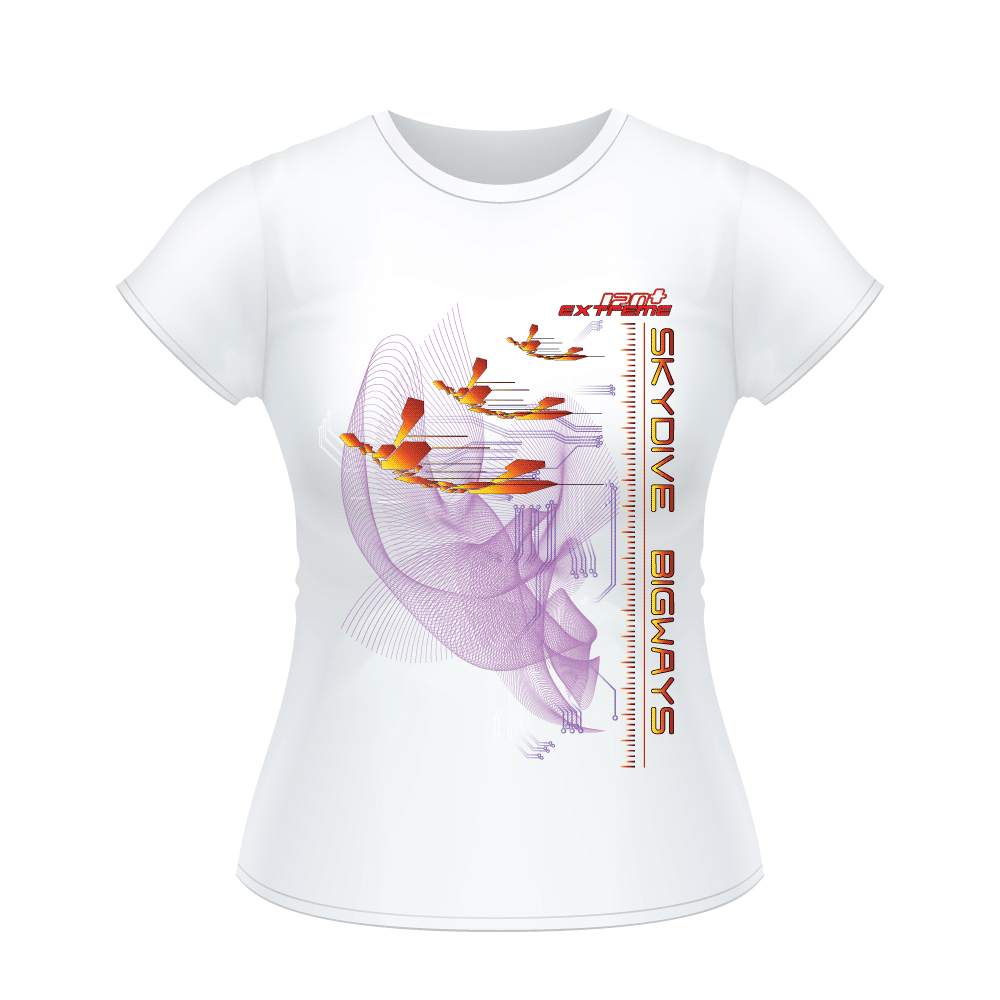 Skydiving T-shirts - Skydiving T-Shirt - Skydive BIGWAYS - Women`s Tee -, Shirts, Skydiving Apparel, Skydiving Apparel, Skydiving Apparel, Skydiving Gear, Olympics, T-Shirts, Skydive Chicago, Skydive City, Skydive Perris, Drop Zone Apparel, USPA, united states parachute association, Freefly, BASE, World Record,