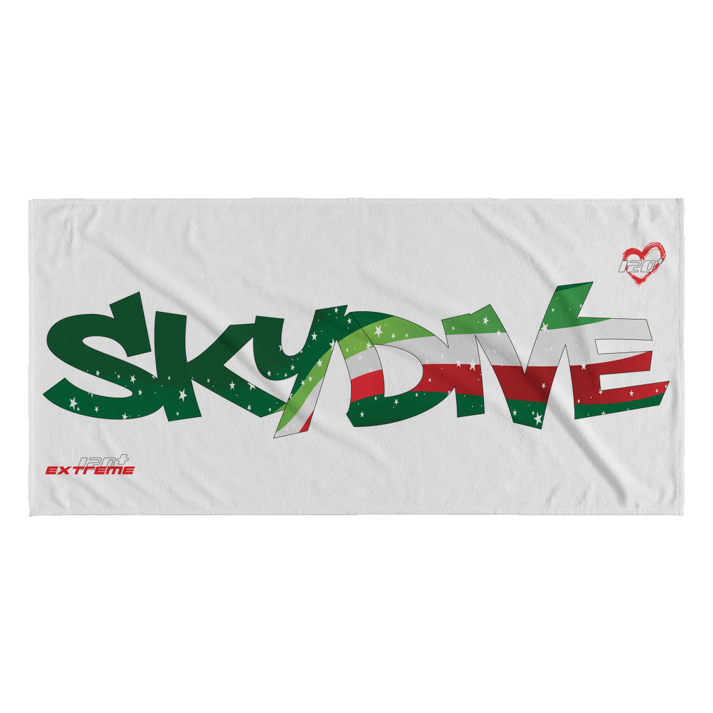 Skydiving T-shirts World Team - Skydive Italy - Beach Towels in 10 Colors, Beach Towel, teelaunch, Skydiving Apparel, Skydiving Apparel, Skydiving Gear, Olympics, T-Shirts, Skydive Chicago, Skydive City, Skydive Perris, Drop Zone Apparel, USPA, united states parachute association, Freefly, BASE, World Record,