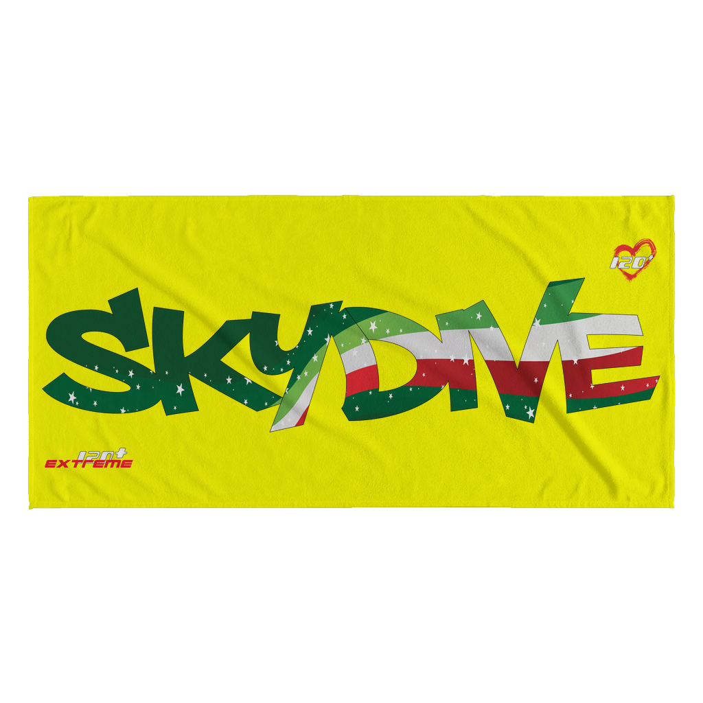 Skydiving T-shirts World Team - Skydive Italy - Beach Towels in 10 Colors, Beach Towel, teelaunch, Skydiving Apparel, Skydiving Apparel, Skydiving Gear, Olympics, T-Shirts, Skydive Chicago, Skydive City, Skydive Perris, Drop Zone Apparel, USPA, united states parachute association, Freefly, BASE, World Record,