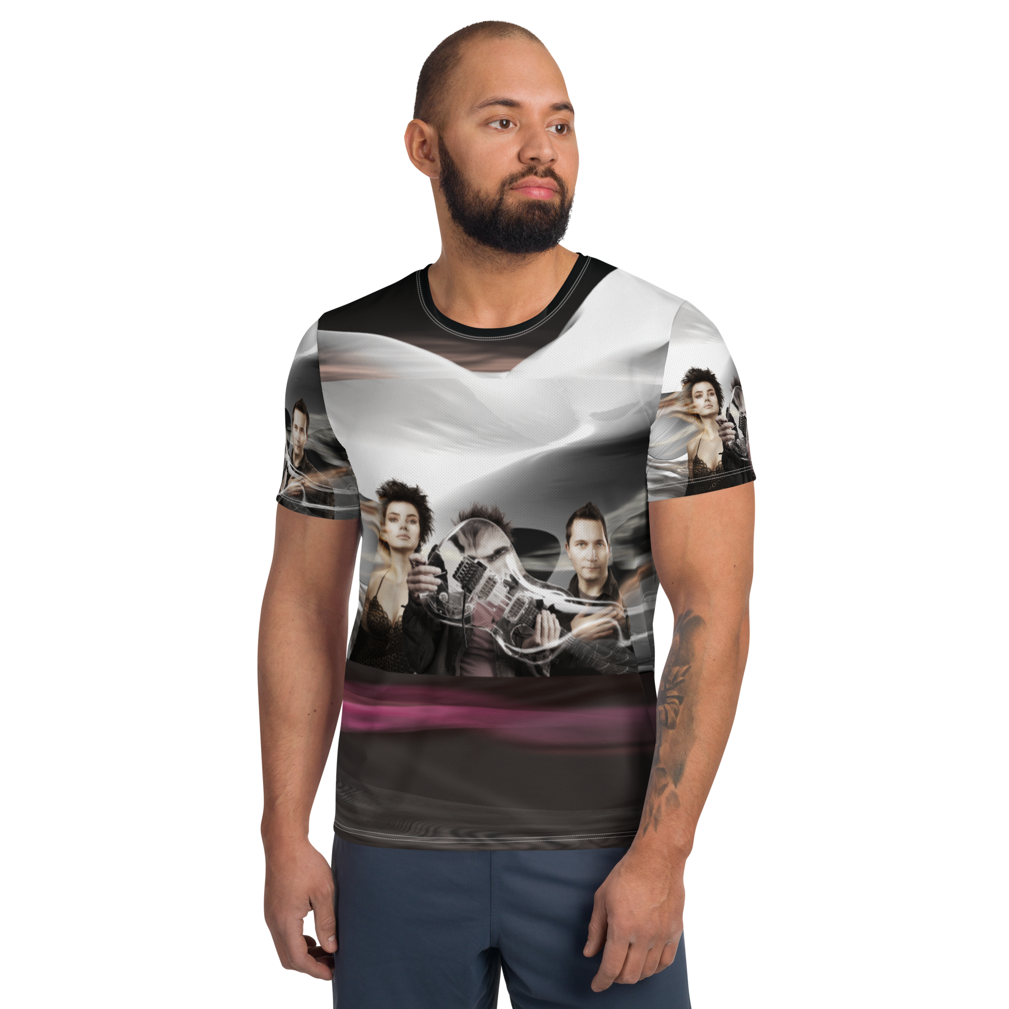 Discrete Encounter - All-Over Print Men's Athletic T-shirt