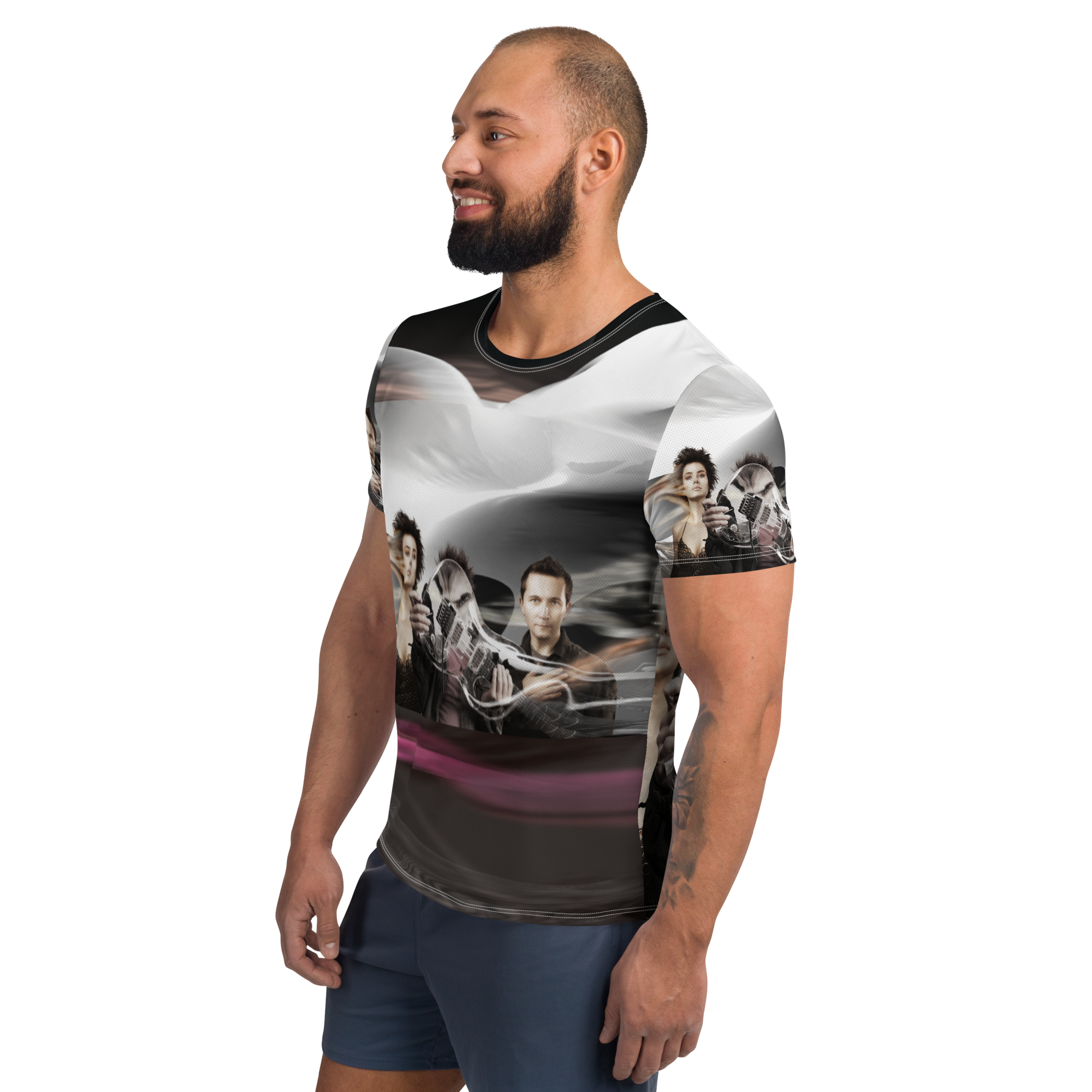 Discrete Encounter - All-Over Print Men's Athletic T-shirt
