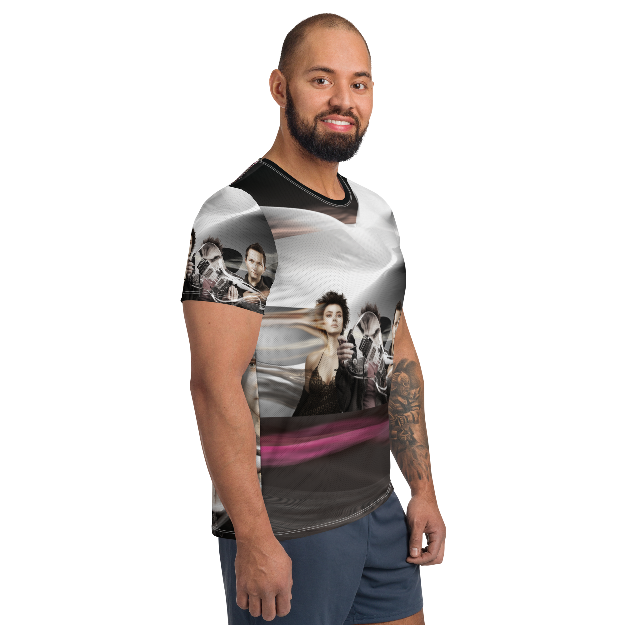 Discrete Encounter - All-Over Print Men's Athletic T-shirt