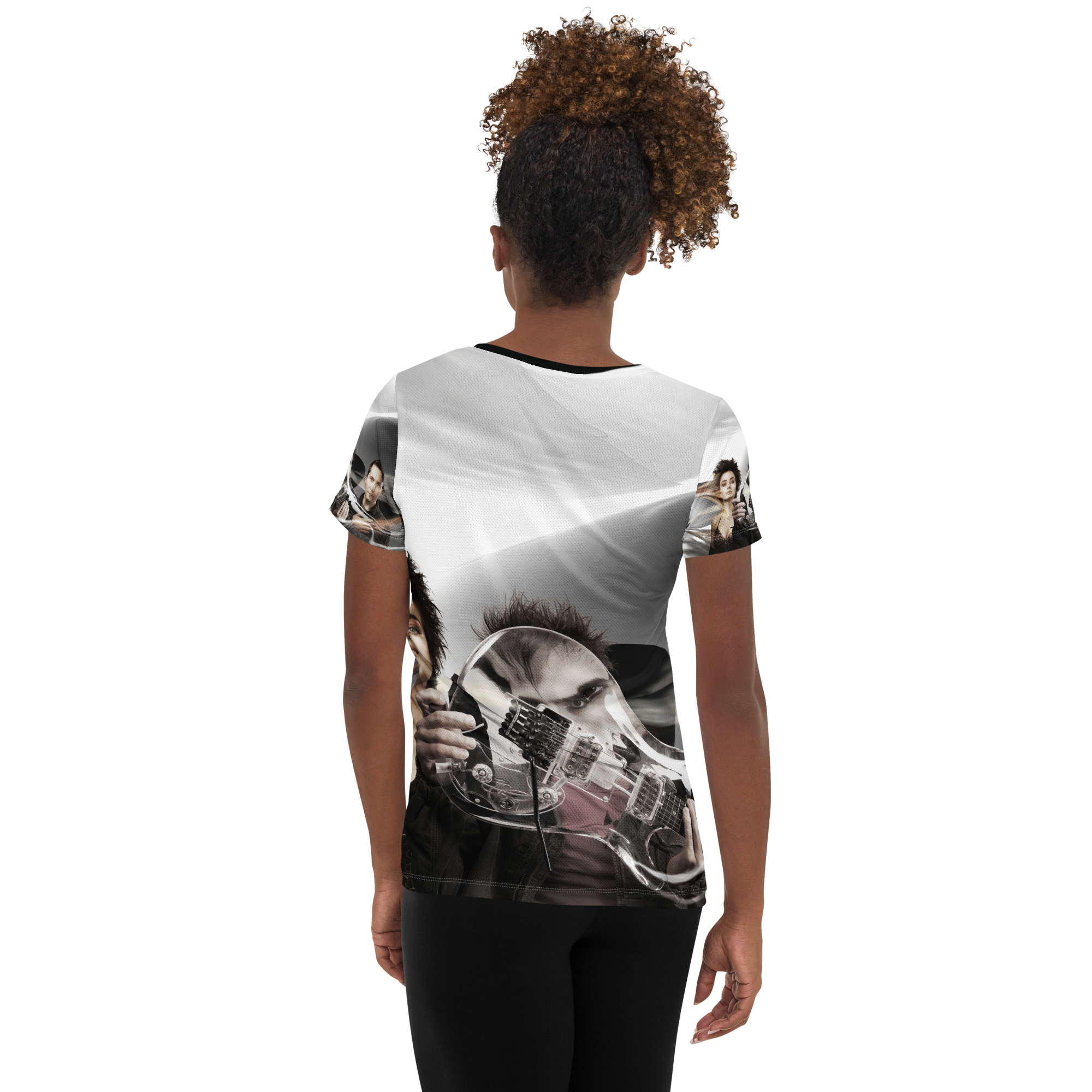 Discrete Encounter - All-Over Print Women's Athletic T-shirt