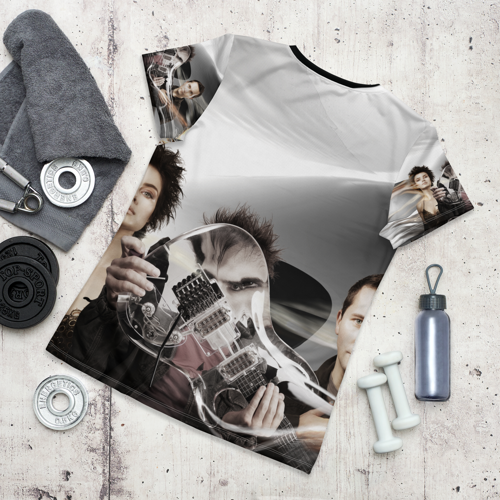 Discrete Encounter - All-Over Print Women's Athletic T-shirt