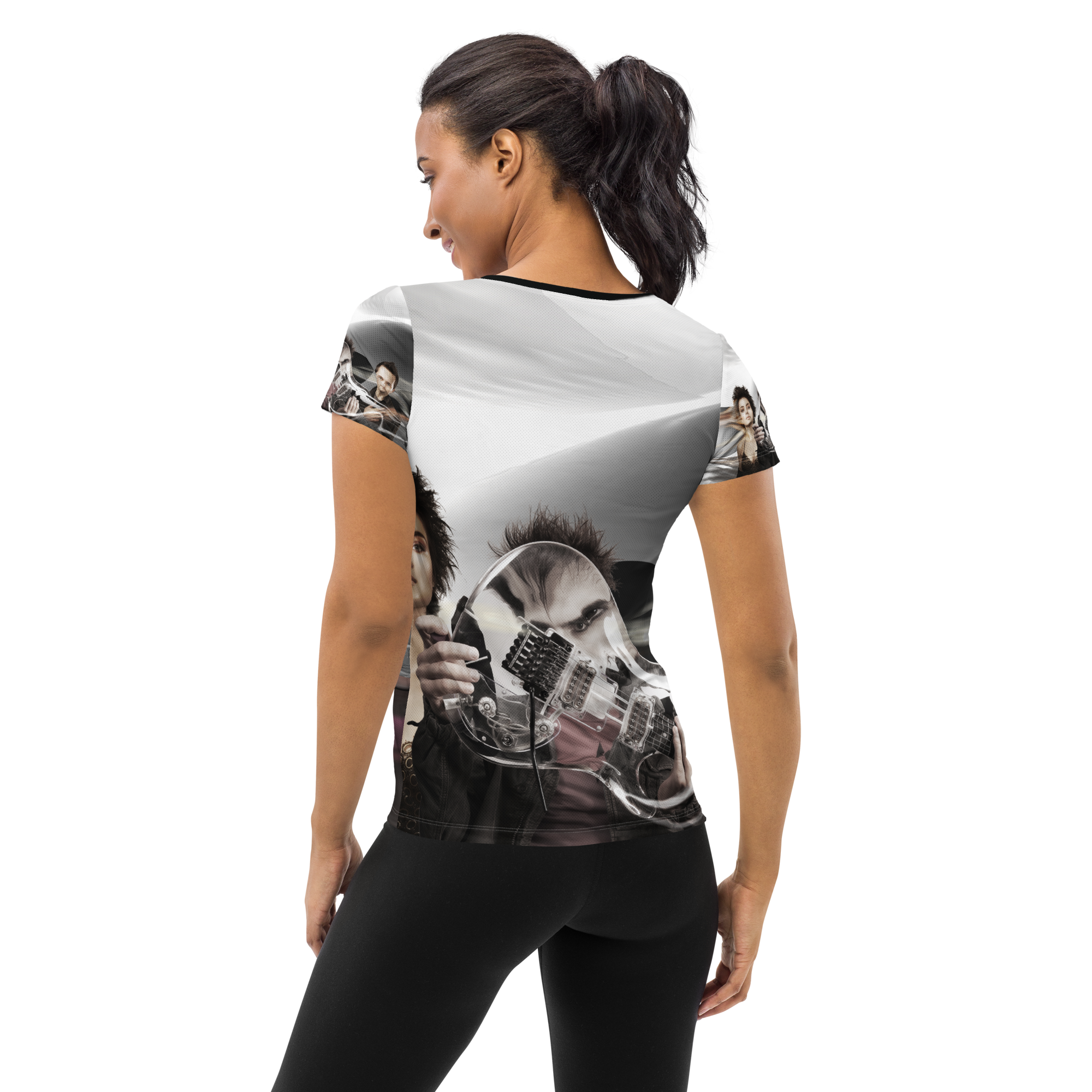 Discrete Encounter - All-Over Print Women's Athletic T-shirt