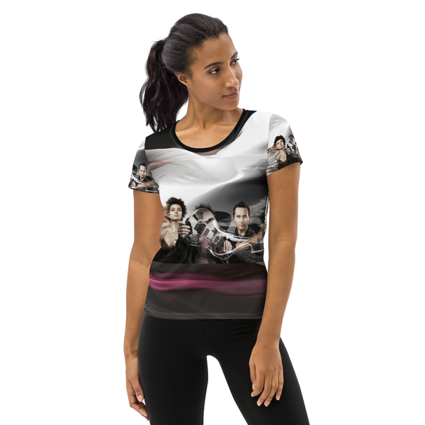 Discrete Encounter - All-Over Print Women's Athletic T-shirt
