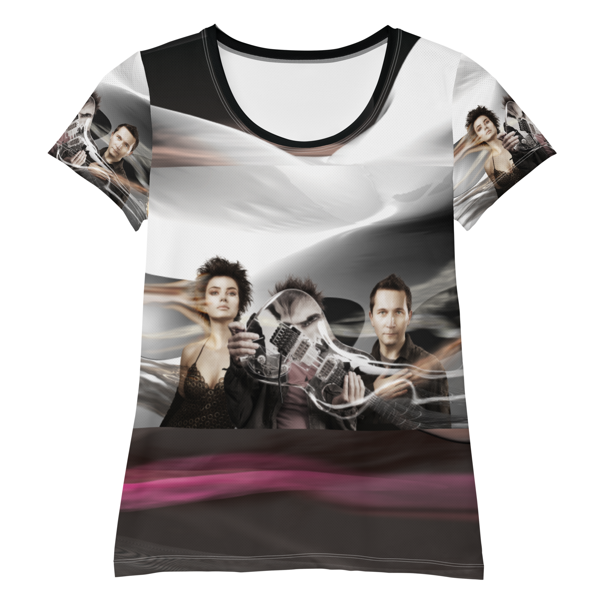 Discrete Encounter - All-Over Print Women's Athletic T-shirt
