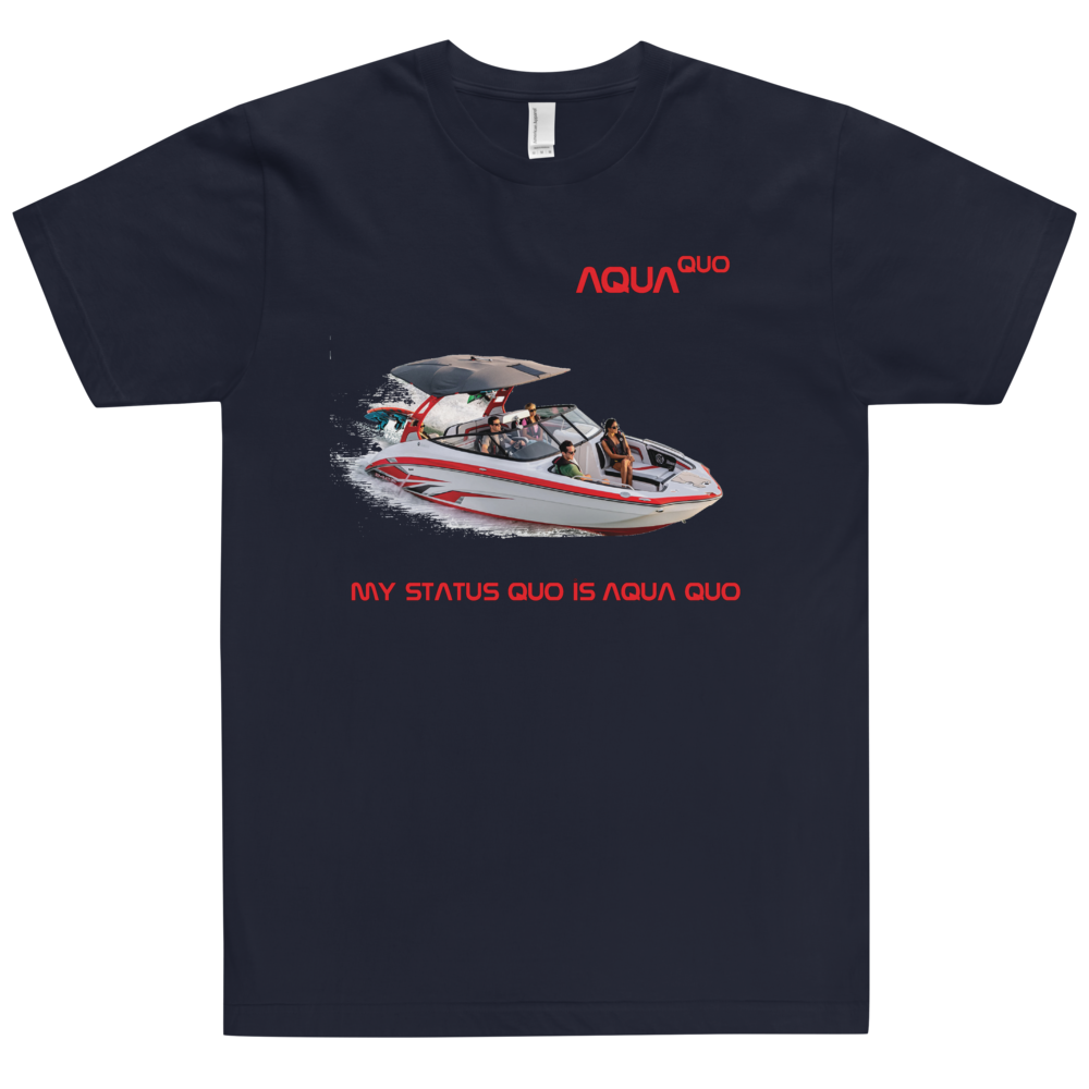 Skydiving T-shirts AquaQuo - "My Status Quo is Aqua Quo" - Unisex T-Shirt, , Skydiving Apparel ™, Skydiving Apparel, Skydiving Apparel, Skydiving Gear, Olympics, T-Shirts, Skydive Chicago, Skydive City, Skydive Perris, Drop Zone Apparel, USPA, united states parachute association, Freefly, BASE, World Record,