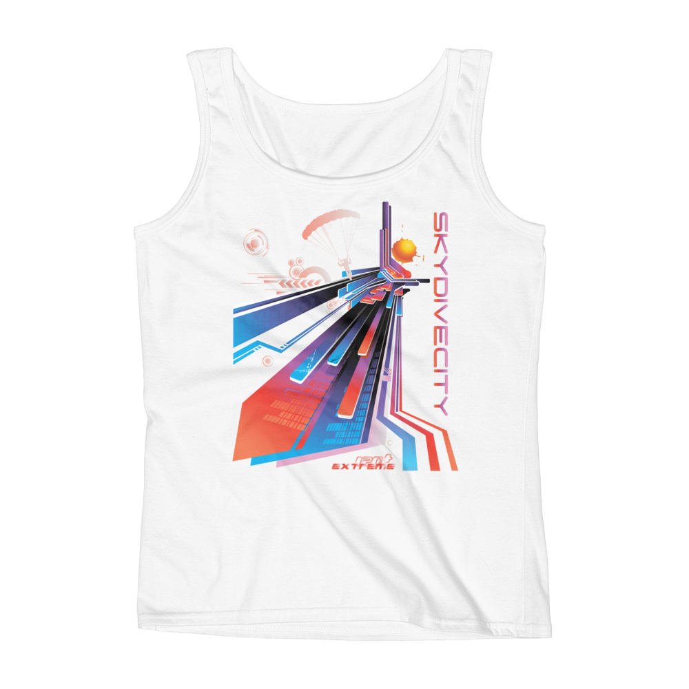 Skydiving T-shirts Ladies' Tank - Skydive City - Sunset, Tanks, Skydiving Apparel, Skydiving Apparel, Skydiving Apparel, Skydiving Gear, Olympics, T-Shirts, Skydive Chicago, Skydive City, Skydive Perris, Drop Zone Apparel, USPA, united states parachute association, Freefly, BASE, World Record,