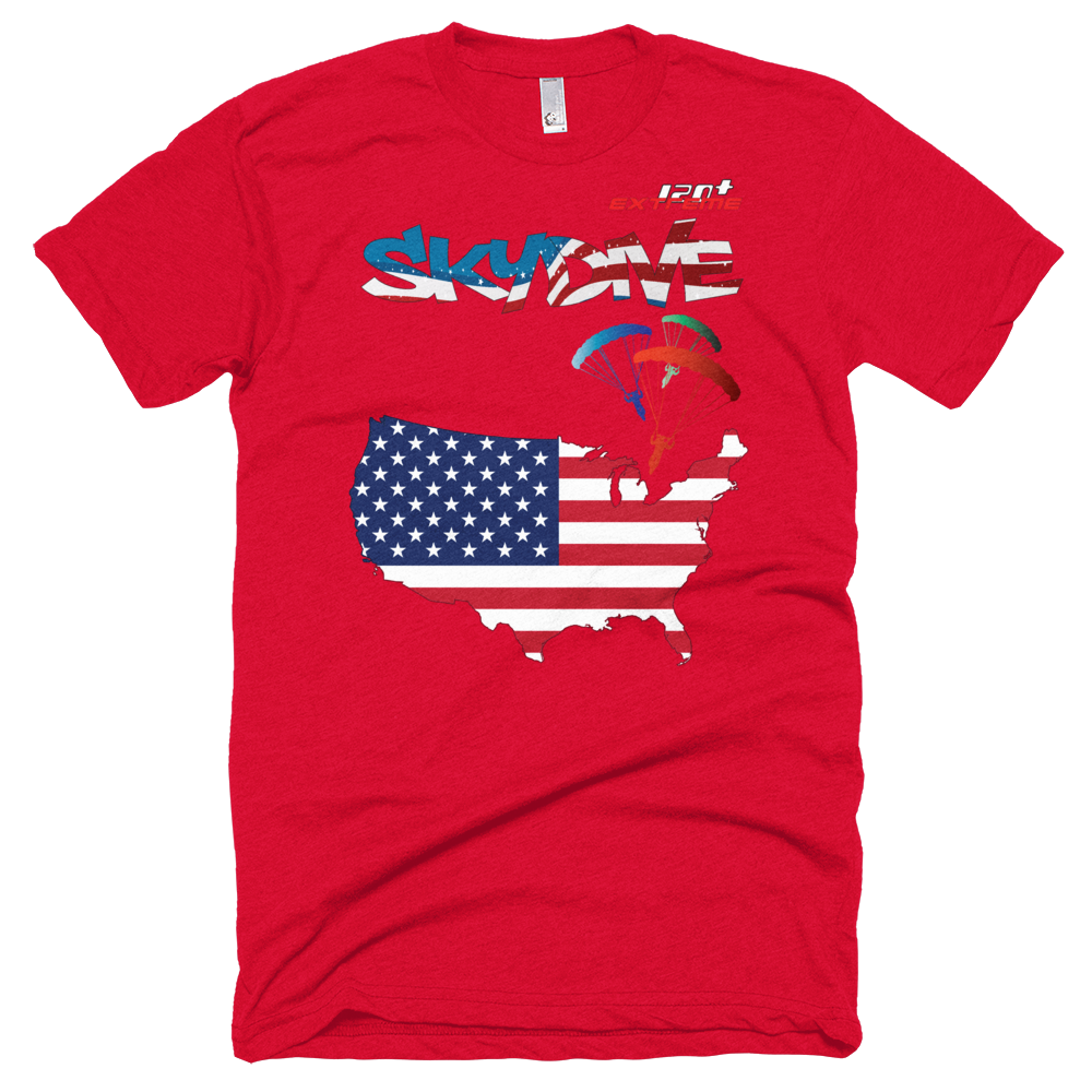 Skydiving T-shirts - Skydive All World - AMERICA - Unisex Tee -, Shirts, Skydiving Apparel, Skydiving Apparel, Skydiving Apparel, Skydiving Gear, Olympics, T-Shirts, Skydive Chicago, Skydive City, Skydive Perris, Drop Zone Apparel, USPA, united states parachute association, Freefly, BASE, World Record,