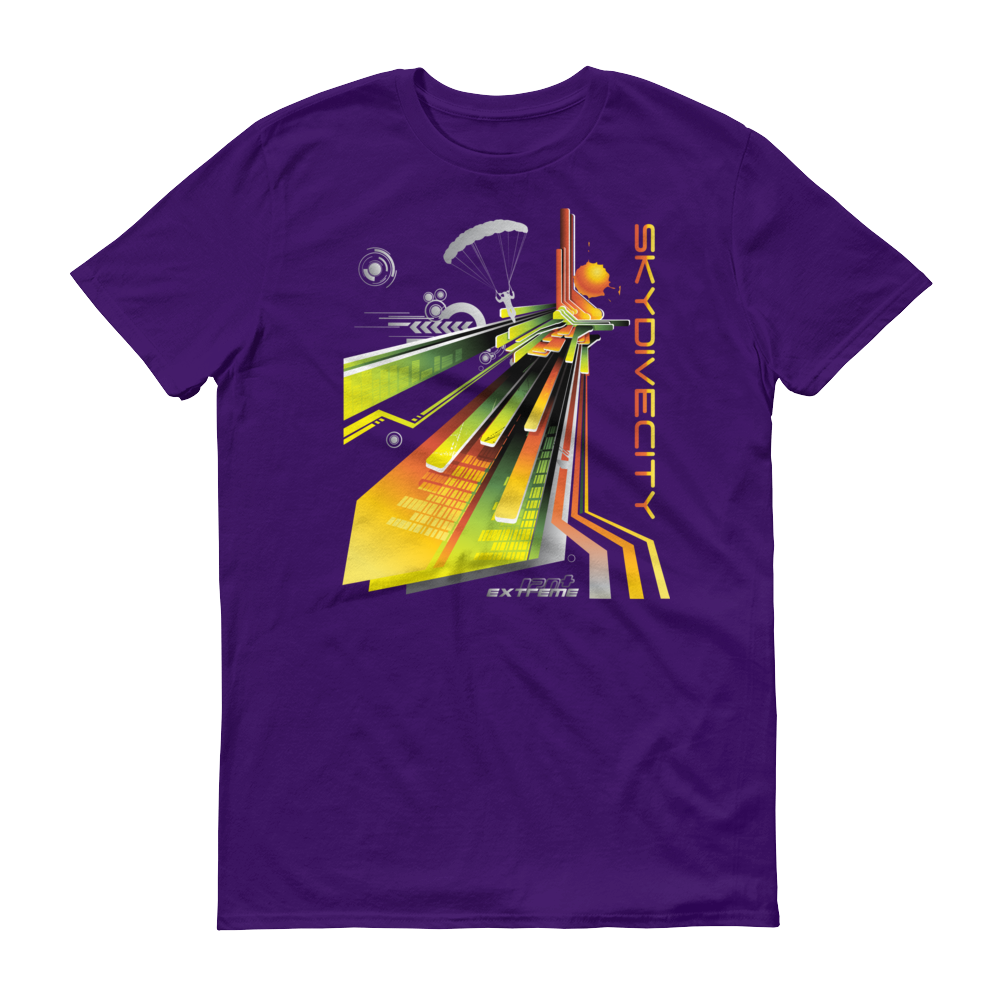 Skydiving T-shirts Skydive City - Sunrise - Men`s Colored T-Shirts, Men's Colored Tees, Skydiving Apparel, Skydiving Apparel, Skydiving Apparel, Skydiving Gear, Olympics, T-Shirts, Skydive Chicago, Skydive City, Skydive Perris, Drop Zone Apparel, USPA, united states parachute association, Freefly, BASE, World Record,