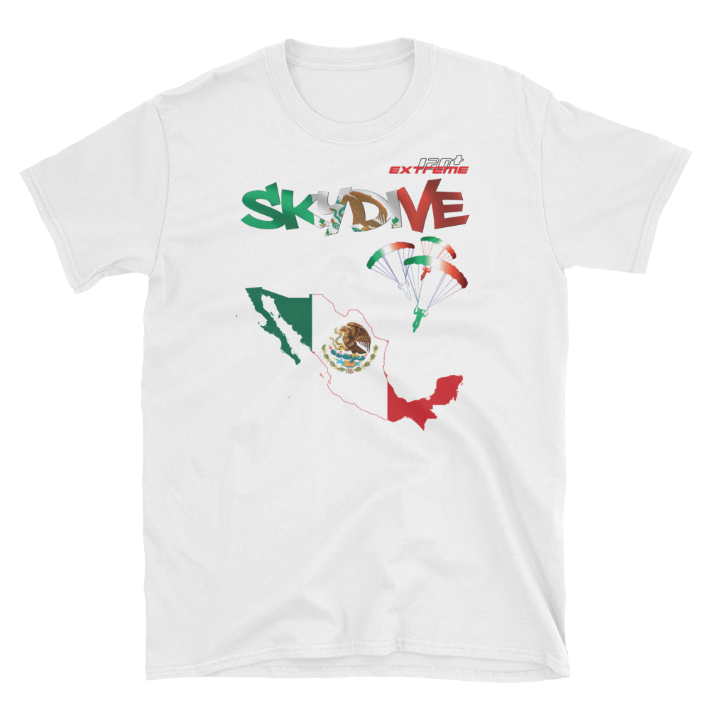 Skydiving T-shirts - Skydive World - MEXICO - Cotton Tee -, Shirts, Skydiving Apparel, Skydiving Apparel, Skydiving Apparel, Skydiving Gear, Olympics, T-Shirts, Skydive Chicago, Skydive City, Skydive Perris, Drop Zone Apparel, USPA, united states parachute association, Freefly, BASE, World Record,