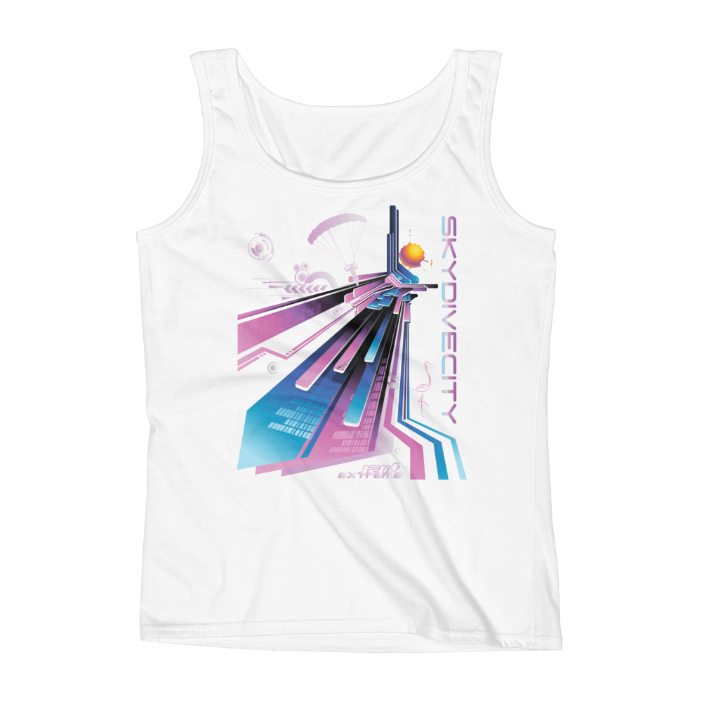 Skydiving T-shirts Ladies' Tank - Skydive City - Flamingo, Tanks, Skydiving Apparel, Skydiving Apparel, Skydiving Apparel, Skydiving Gear, Olympics, T-Shirts, Skydive Chicago, Skydive City, Skydive Perris, Drop Zone Apparel, USPA, united states parachute association, Freefly, BASE, World Record,