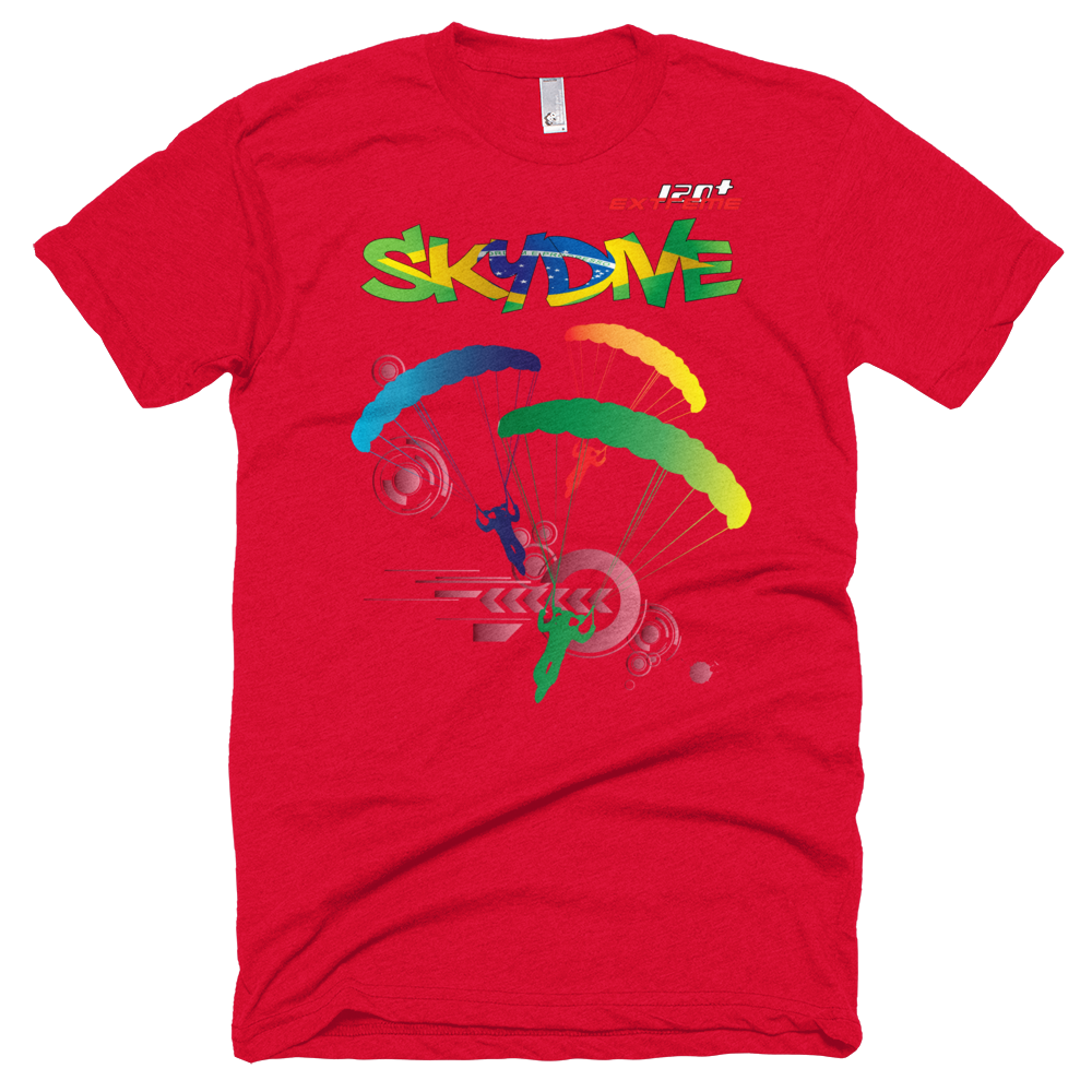 Skydiving T-shirts - Skydive Around - BRAZIL - Unisex Tee -, Shirts, Skydiving Apparel, Skydiving Apparel, Skydiving Apparel, Skydiving Gear, Olympics, T-Shirts, Skydive Chicago, Skydive City, Skydive Perris, Drop Zone Apparel, USPA, united states parachute association, Freefly, BASE, World Record,