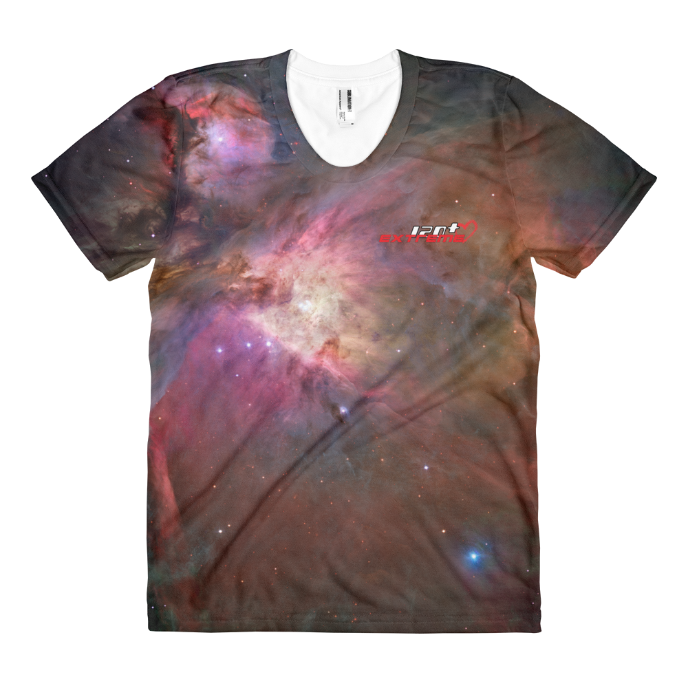 Skydiving T-shirts SPACE - Hubble's Orion Nebula - Women's sublimation t-shirt, T-shirt, Skydiving Apparel, Skydiving Apparel, Skydiving Apparel, Skydiving Gear, Olympics, T-Shirts, Skydive Chicago, Skydive City, Skydive Perris, Drop Zone Apparel, USPA, united states parachute association, Freefly, BASE, World Record,