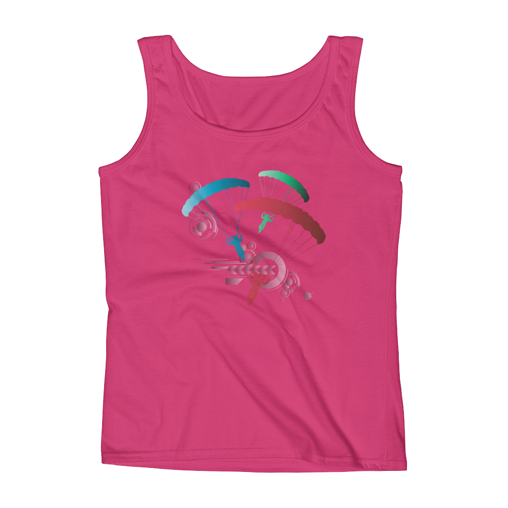 Skydiving T-shirts Ladies' Tank - Skydive Competition, Tanks, Skydiving Apparel, Skydiving Apparel, Skydiving Apparel, Skydiving Gear, Olympics, T-Shirts, Skydive Chicago, Skydive City, Skydive Perris, Drop Zone Apparel, USPA, united states parachute association, Freefly, BASE, World Record,