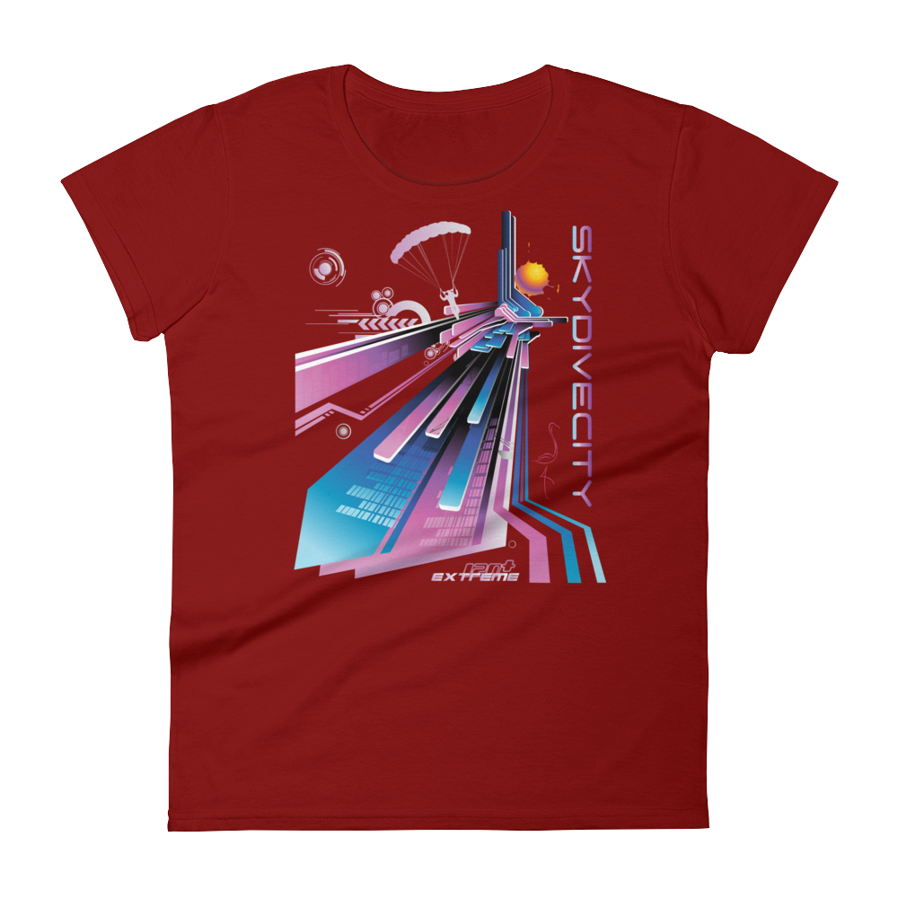 Skydiving T-shirts Skydive City - Flamingo - Women`s Colored T-Shirts, Women's Colored Tees, Skydiving Apparel, Skydiving Apparel, Skydiving Apparel, Skydiving Gear, Olympics, T-Shirts, Skydive Chicago, Skydive City, Skydive Perris, Drop Zone Apparel, USPA, united states parachute association, Freefly, BASE, World Record,