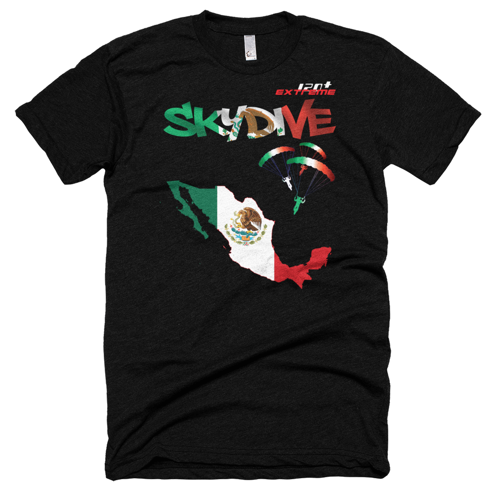 Skydiving T-shirts - Skydive All World - MEXICO - Unisex Tee -, Shirts, Skydiving Apparel, Skydiving Apparel, Skydiving Apparel, Skydiving Gear, Olympics, T-Shirts, Skydive Chicago, Skydive City, Skydive Perris, Drop Zone Apparel, USPA, united states parachute association, Freefly, BASE, World Record,