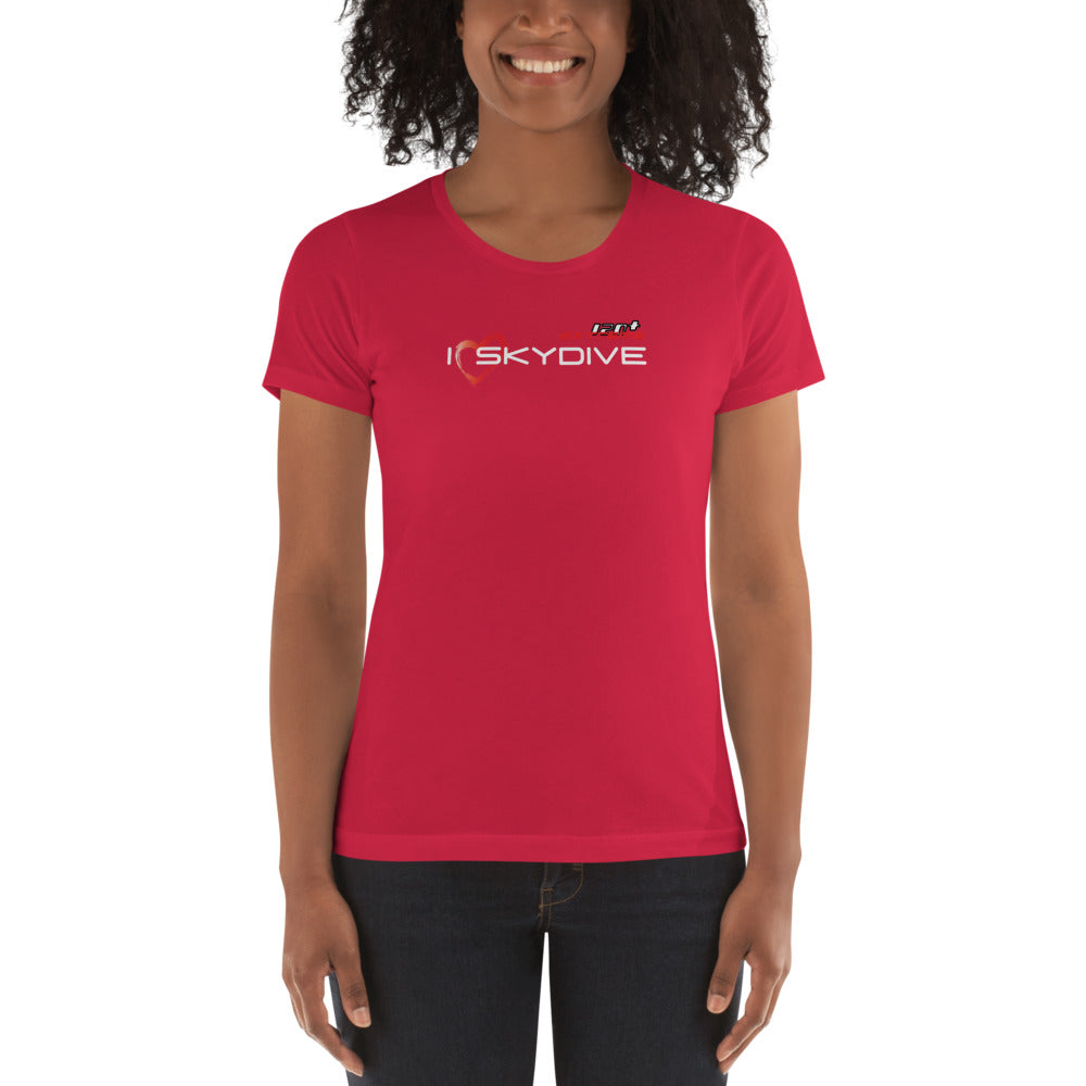 Skydiving T-shirts I ♡ Skydive - First Jump - eXtreme(RED) - Short Sleeve Women's T-shirt, RED, Skydiving Apparel, Skydiving Apparel, Skydiving Apparel, Skydiving Gear, Olympics, T-Shirts, Skydive Chicago, Skydive City, Skydive Perris, Drop Zone Apparel, USPA, united states parachute association, Freefly, BASE, World Record,