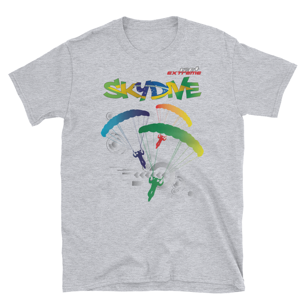 Skydiving T-shirts - Skydive World All Over - BRAZIL - Cotton Tee -, Shirts, Skydiving Apparel, Skydiving Apparel, Skydiving Apparel, Skydiving Gear, Olympics, T-Shirts, Skydive Chicago, Skydive City, Skydive Perris, Drop Zone Apparel, USPA, united states parachute association, Freefly, BASE, World Record,