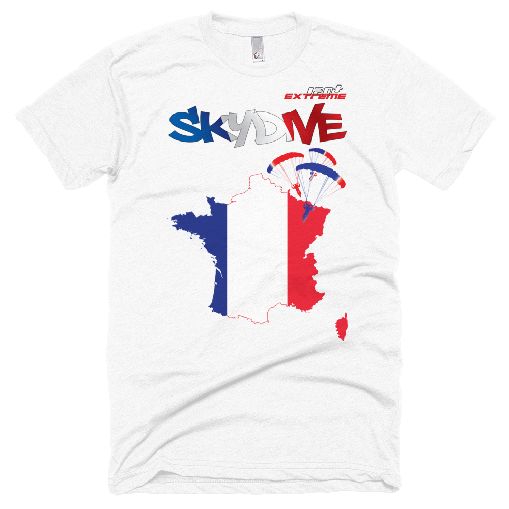 Skydiving T-shirts - Skydive All World - FRANCE - Unisex Tee -, Shirts, Skydiving Apparel, Skydiving Apparel, Skydiving Apparel, Skydiving Gear, Olympics, T-Shirts, Skydive Chicago, Skydive City, Skydive Perris, Drop Zone Apparel, USPA, united states parachute association, Freefly, BASE, World Record,