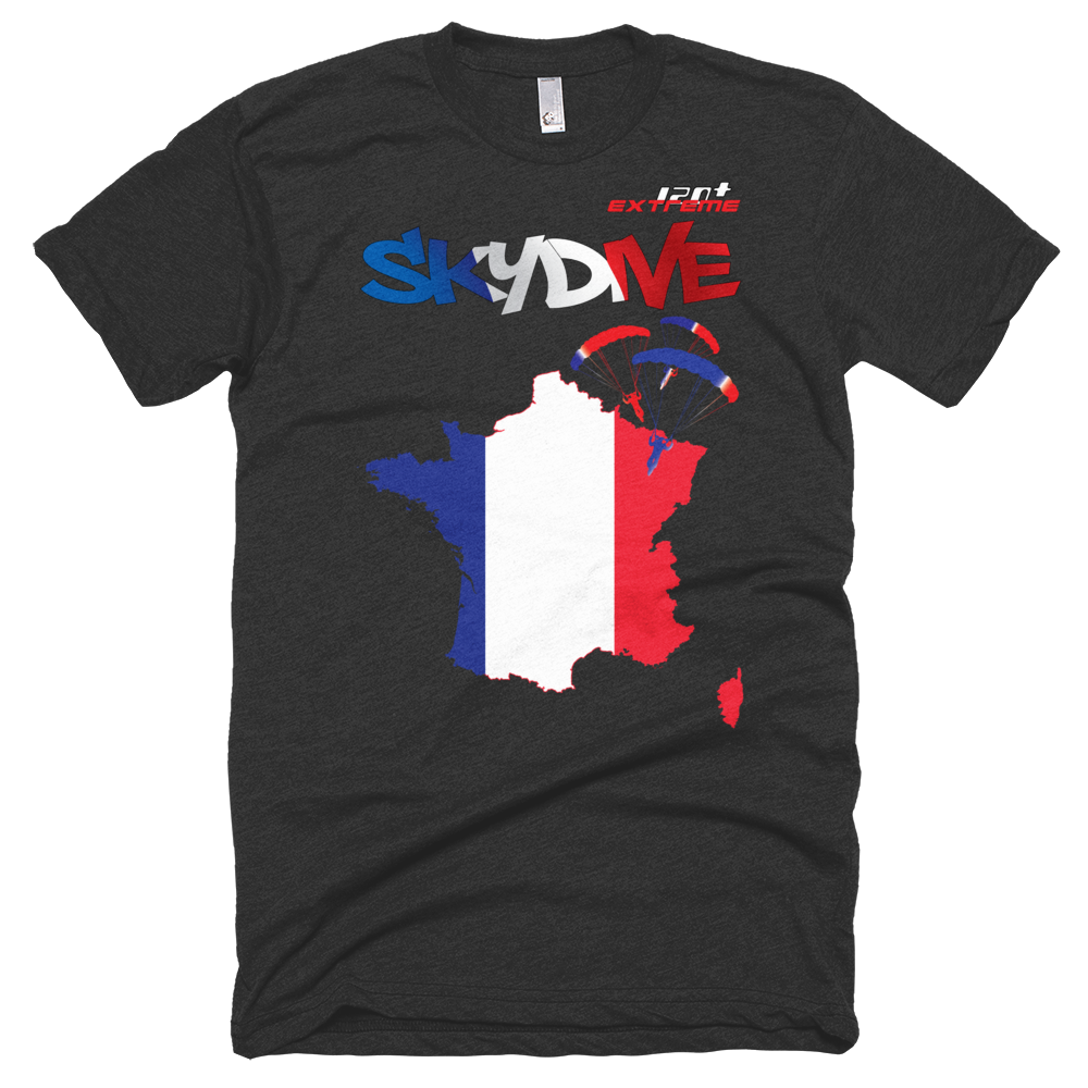 Skydiving T-shirts - Skydive All World - FRANCE - Unisex Tee -, Shirts, Skydiving Apparel, Skydiving Apparel, Skydiving Apparel, Skydiving Gear, Olympics, T-Shirts, Skydive Chicago, Skydive City, Skydive Perris, Drop Zone Apparel, USPA, united states parachute association, Freefly, BASE, World Record,