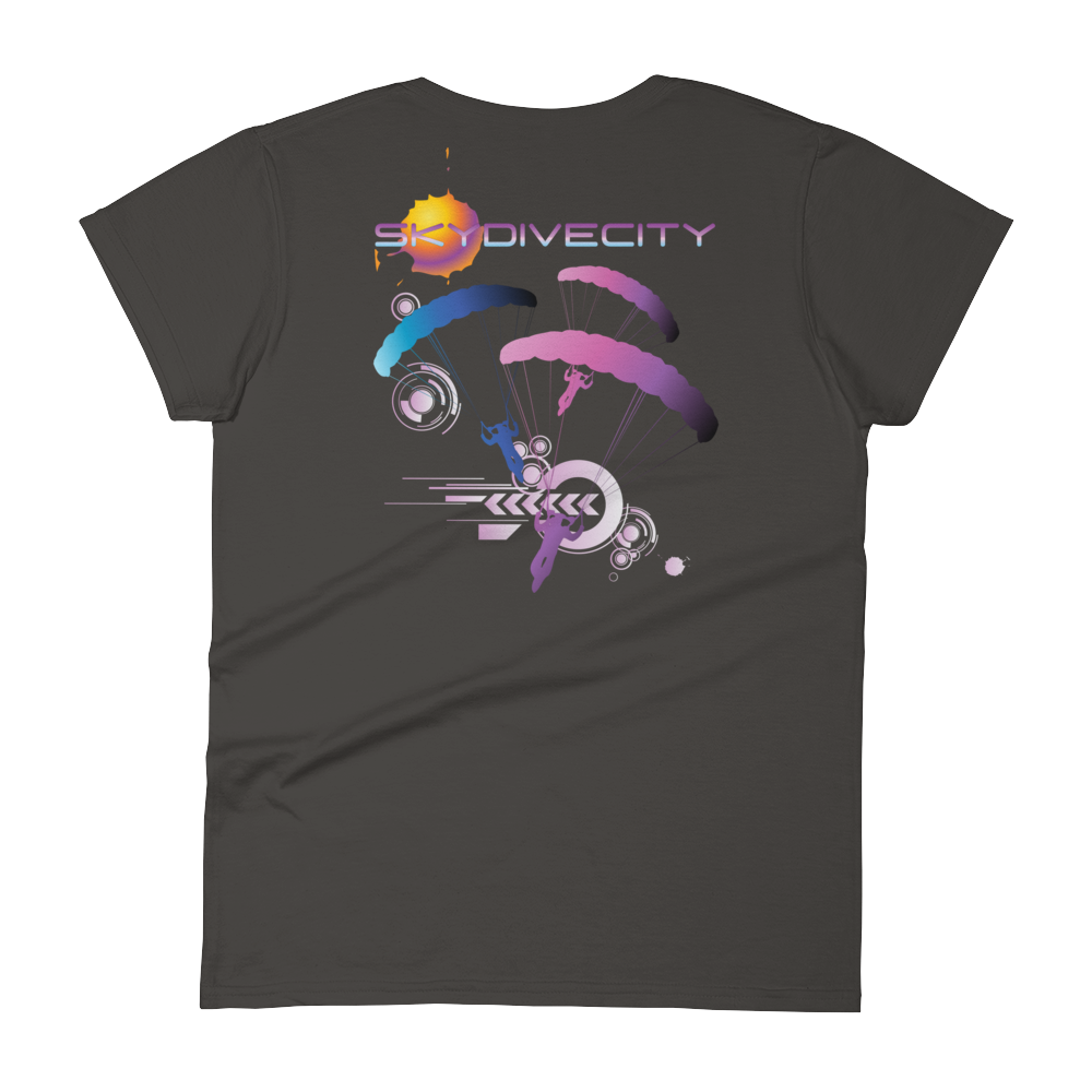 Skydiving T-shirts Skydive City - Flamingo - Women`s Colored T-Shirts, Women's Colored Tees, Skydiving Apparel, Skydiving Apparel, Skydiving Apparel, Skydiving Gear, Olympics, T-Shirts, Skydive Chicago, Skydive City, Skydive Perris, Drop Zone Apparel, USPA, united states parachute association, Freefly, BASE, World Record,