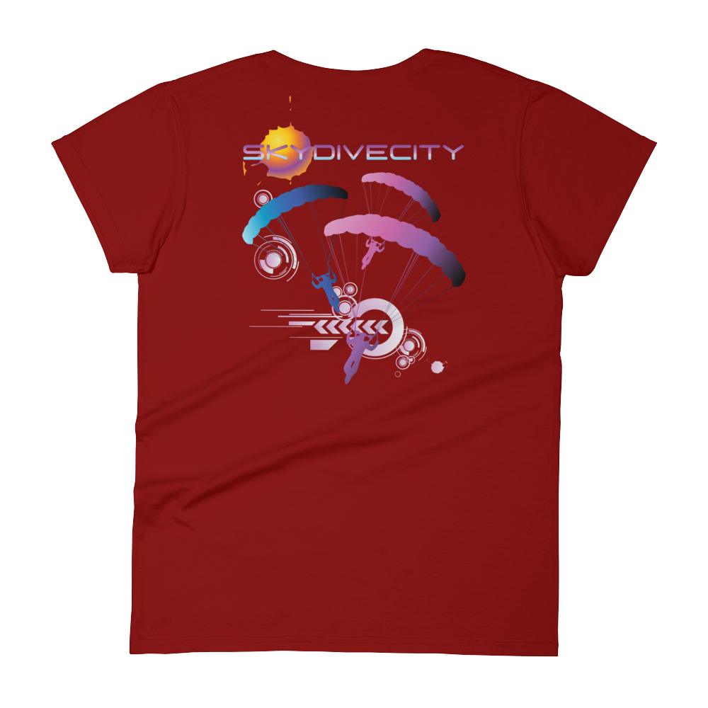 Skydiving T-shirts Skydive City - Flamingo - Women`s Colored T-Shirts, Women's Colored Tees, Skydiving Apparel, Skydiving Apparel, Skydiving Apparel, Skydiving Gear, Olympics, T-Shirts, Skydive Chicago, Skydive City, Skydive Perris, Drop Zone Apparel, USPA, united states parachute association, Freefly, BASE, World Record,