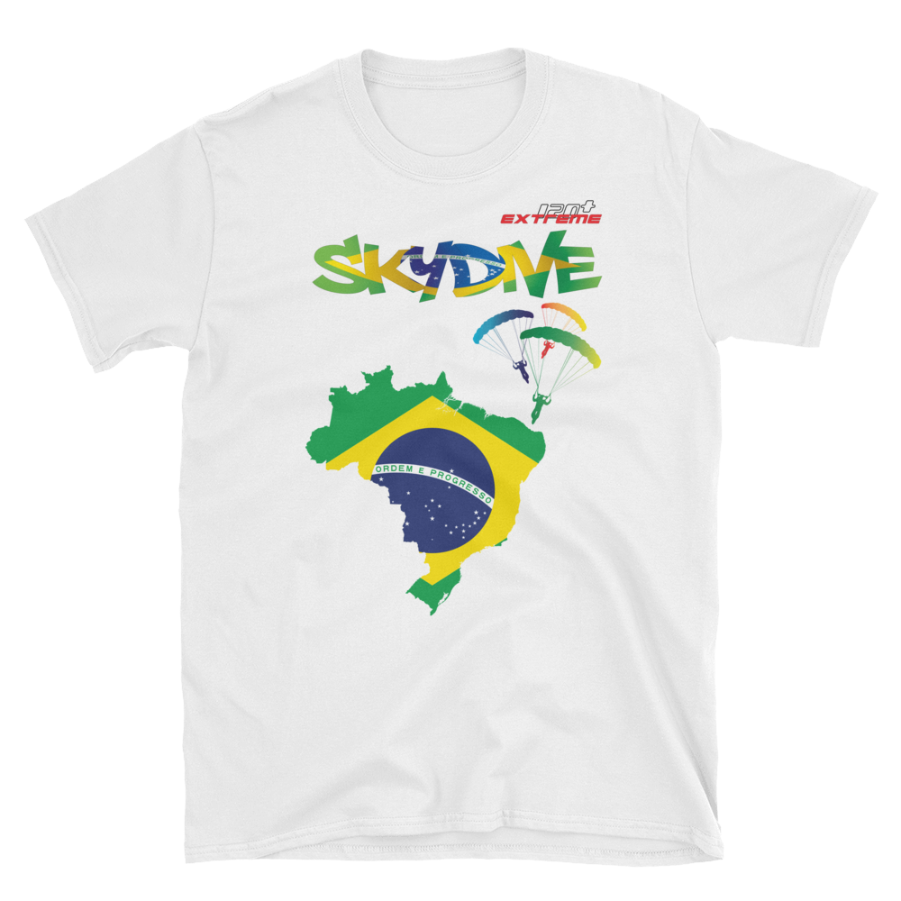 Skydiving T-shirts - Skydive World - BRAZIL - Cotton Tee -, Shirts, Skydiving Apparel, Skydiving Apparel, Skydiving Apparel, Skydiving Gear, Olympics, T-Shirts, Skydive Chicago, Skydive City, Skydive Perris, Drop Zone Apparel, USPA, united states parachute association, Freefly, BASE, World Record,