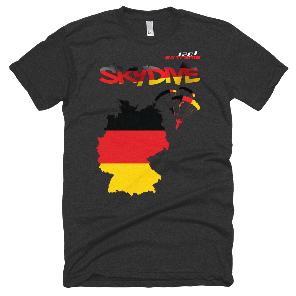 Skydiving T-shirts - Skydive All World - GERMANY - Unisex Tee -, Shirts, Skydiving Apparel, Skydiving Apparel, Skydiving Apparel, Skydiving Gear, Olympics, T-Shirts, Skydive Chicago, Skydive City, Skydive Perris, Drop Zone Apparel, USPA, united states parachute association, Freefly, BASE, World Record,