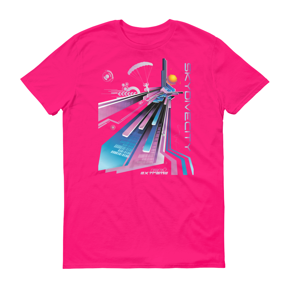 Skydiving T-shirts Skydive City - Flamingo - Men`s Colored T-Shirts, Men's Colored Tees, Skydiving Apparel, Skydiving Apparel, Skydiving Apparel, Skydiving Gear, Olympics, T-Shirts, Skydive Chicago, Skydive City, Skydive Perris, Drop Zone Apparel, USPA, united states parachute association, Freefly, BASE, World Record,