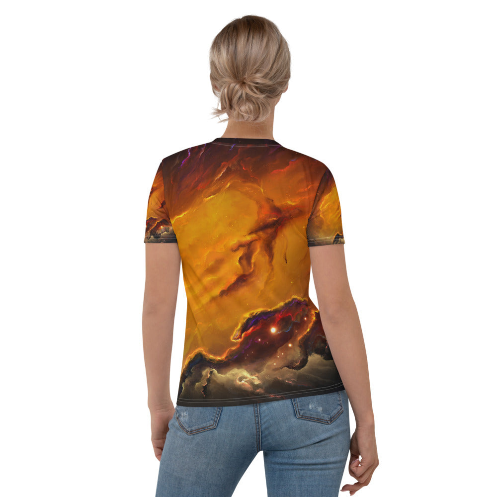 Skydiving T-shirts Cosmo - Nebula Interstellar - Galaxy - Milky-Way - Women's sublimation t-shirt, T-shirt, Skydiving Apparel, Skydiving Apparel, Skydiving Apparel, Skydiving Gear, Olympics, T-Shirts, Skydive Chicago, Skydive City, Skydive Perris, Drop Zone Apparel, USPA, united states parachute association, Freefly, BASE, World Record,