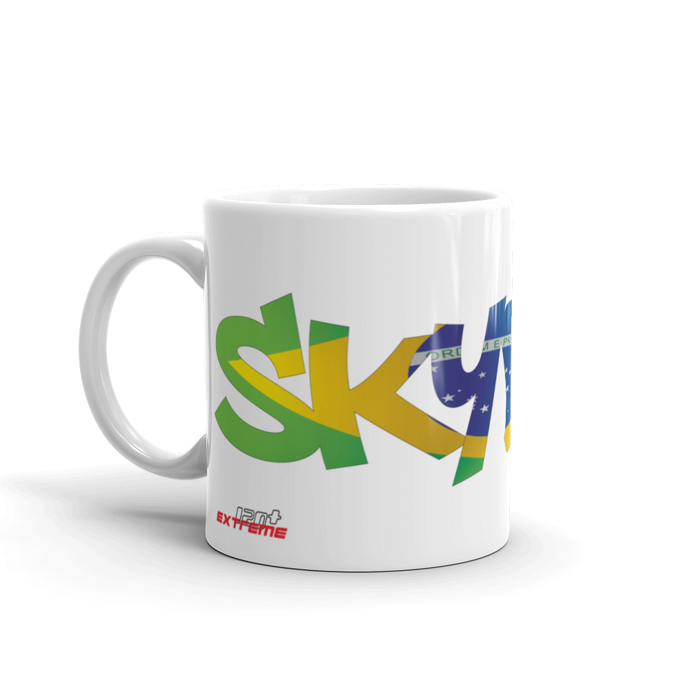 Skydiving T-shirts Skydiving Mug Team Brazil, White Mugs, Skydiving Apparel, Skydiving Apparel, Skydiving Apparel, Skydiving Gear, Olympics, T-Shirts, Skydive Chicago, Skydive City, Skydive Perris, Drop Zone Apparel, USPA, united states parachute association, Freefly, BASE, World Record,