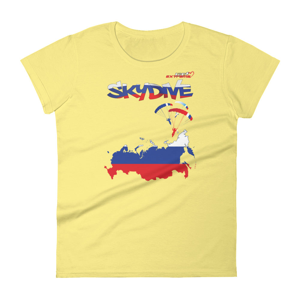 Skydiving T-shirts - Skydive All World - RUSSIA - Ladies' Tee -, Shirts, Skydiving Apparel, Skydiving Apparel, Skydiving Apparel, Skydiving Gear, Olympics, T-Shirts, Skydive Chicago, Skydive City, Skydive Perris, Drop Zone Apparel, USPA, united states parachute association, Freefly, BASE, World Record,