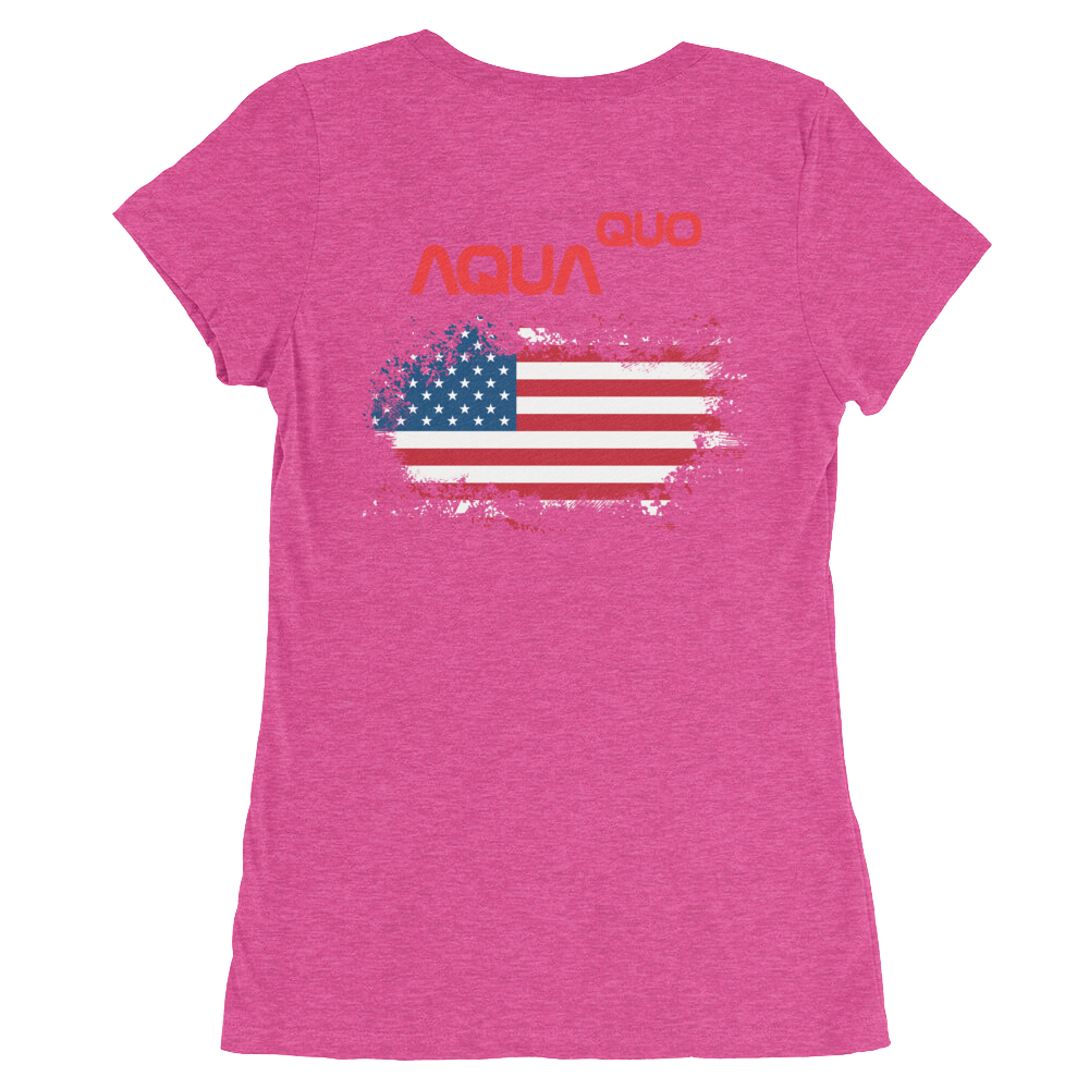 Skydiving T-shirts AquaQuo - "My Status Quo is Aqua Quo" -  Ladies' T-Shirt, , Skydiving Apparel ™, Skydiving Apparel, Skydiving Apparel, Skydiving Gear, Olympics, T-Shirts, Skydive Chicago, Skydive City, Skydive Perris, Drop Zone Apparel, USPA, united states parachute association, Freefly, BASE, World Record,