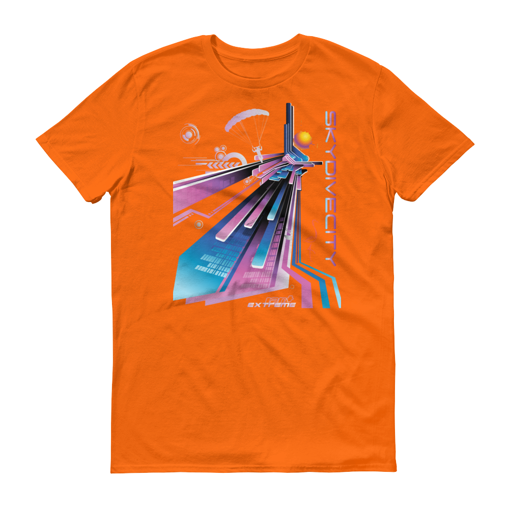 Skydiving T-shirts Skydive City - Flamingo - Men`s Colored T-Shirts, Men's Colored Tees, Skydiving Apparel, Skydiving Apparel, Skydiving Apparel, Skydiving Gear, Olympics, T-Shirts, Skydive Chicago, Skydive City, Skydive Perris, Drop Zone Apparel, USPA, united states parachute association, Freefly, BASE, World Record,