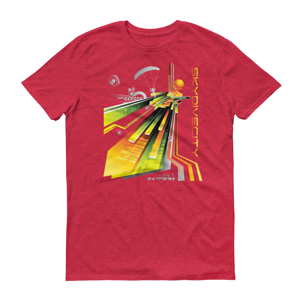 Skydiving T-shirts Skydive City - Sunrise - Men`s Colored T-Shirts, Men's Colored Tees, Skydiving Apparel, Skydiving Apparel, Skydiving Apparel, Skydiving Gear, Olympics, T-Shirts, Skydive Chicago, Skydive City, Skydive Perris, Drop Zone Apparel, USPA, united states parachute association, Freefly, BASE, World Record,