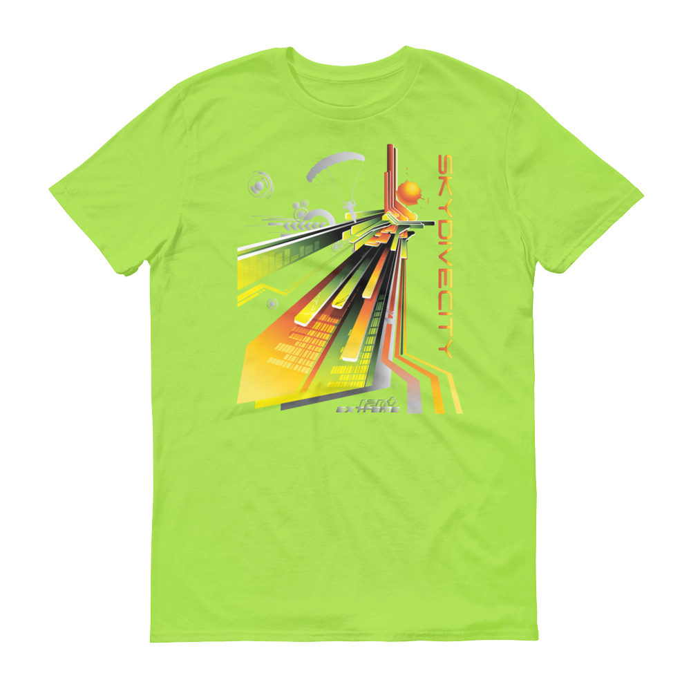 Skydiving T-shirts Skydive City - Sunrise - Men`s Colored T-Shirts, Men's Colored Tees, Skydiving Apparel, Skydiving Apparel, Skydiving Apparel, Skydiving Gear, Olympics, T-Shirts, Skydive Chicago, Skydive City, Skydive Perris, Drop Zone Apparel, USPA, united states parachute association, Freefly, BASE, World Record,