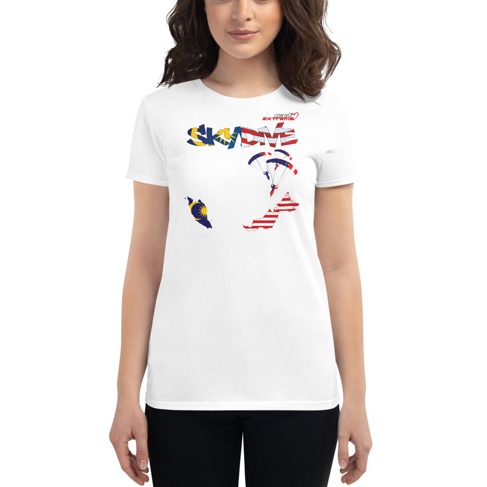 Skydiving T-shirts - Skydive All World - MALAYSIA - Ladies' Tee -, Shirts, Skydiving Apparel, Skydiving Apparel, Skydiving Apparel, Skydiving Gear, Olympics, T-Shirts, Skydive Chicago, Skydive City, Skydive Perris, Drop Zone Apparel, USPA, united states parachute association, Freefly, BASE, World Record,